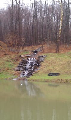 waterfall and pond was built by us.