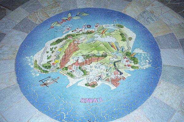 Handmade Ceramic tile mosaic mural for the Sheraton Wakiki travel section, '96-'09.