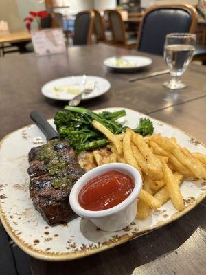 Steak and chimichurri