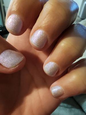 Cute shellac for short nails!