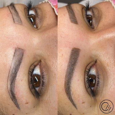 Color CORRECTION  and design. Combo Brows