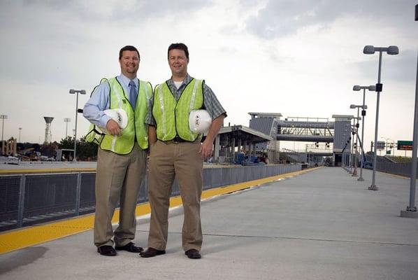 Construction Business Owner Magazine! Meadowlands Train Station in East Rutherford, Owners John (right) and Bill (Left) Bosma.