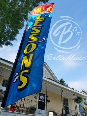 You can't miss our Music Lesson Flag in Downtown Wake Forest