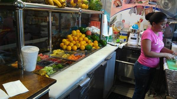 Smoothie & juice bar. best around. Ask for the "pablo espescial" mango, canteloupe & watermelon with water, sugar no milk. Mmm