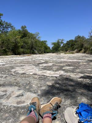 Trail "a" - currently river is dry