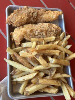 Chicken Tenders and fries. Pretty good!