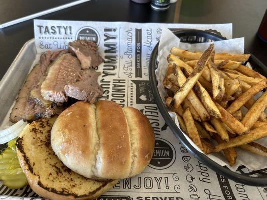 Brisket sandwhich.