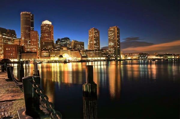 Boston at night