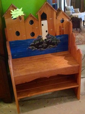 Hand painted bench