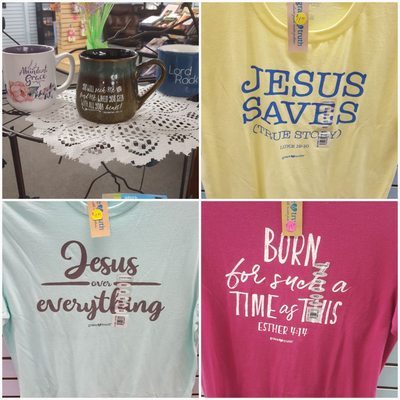 Mugs starting at $7.99
Women's shirts $19.99