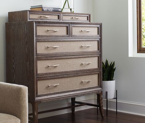 Maidstone Tall Chest with Gallery in the relaxed, coastal style