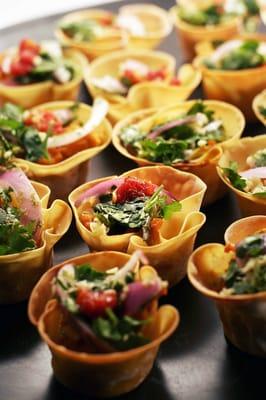 Wonton Salad Cones