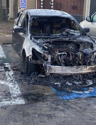 Car that was set on fire