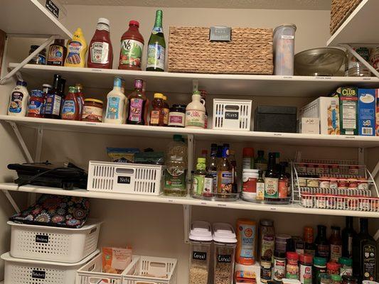 Pantry organization after photo