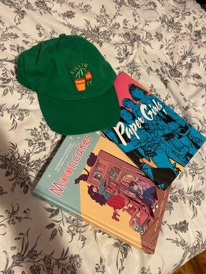 Dad hat and two great books