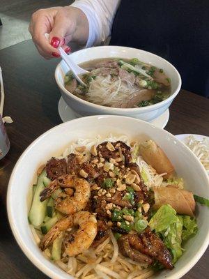 Pork pho and pork vermicelli