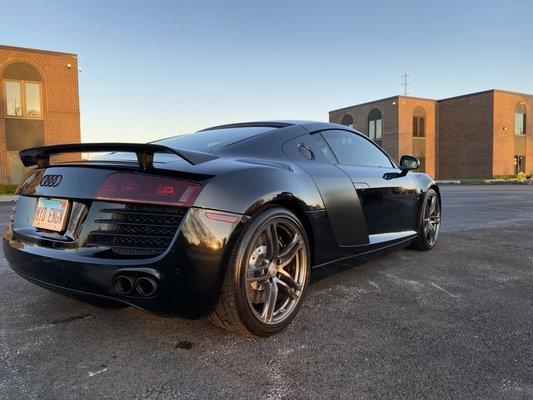 Audi R8 received paint correction and Gtechniq 2-Year coating