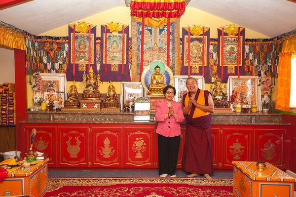 Head monk with a believer