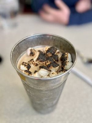 S'mores shake with table side charring of the marshmallows!