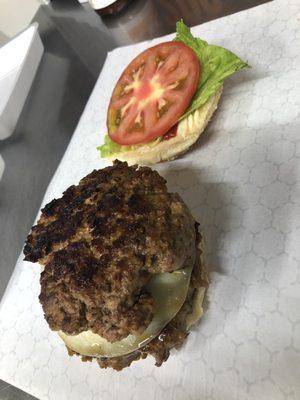 Good port Burger 1/2 pound Served with Fries