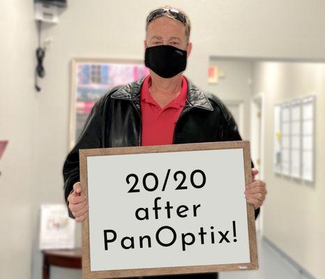 Cataract Surgery with Panoptix Implants can have you seeing 20/20 without glasses for distance, intermediate, and near reading vision.