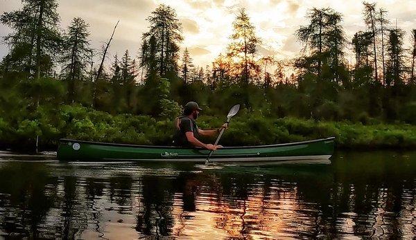 Paddling a Swift Pack Canoe on the Osgood River