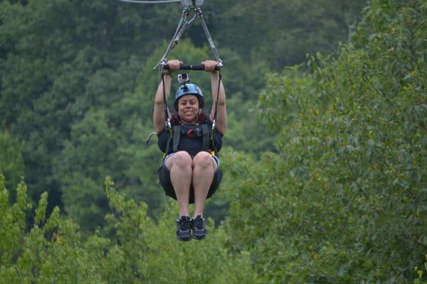 Zip-lining on a Mountain was amazing. Feeling the breeze, enjoying the trees and watching over the lake was breathtaking.