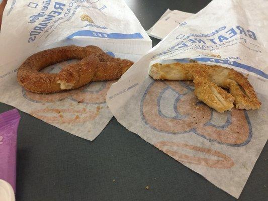 Sugar-cinnamon and almond pretzels...reasonable price!