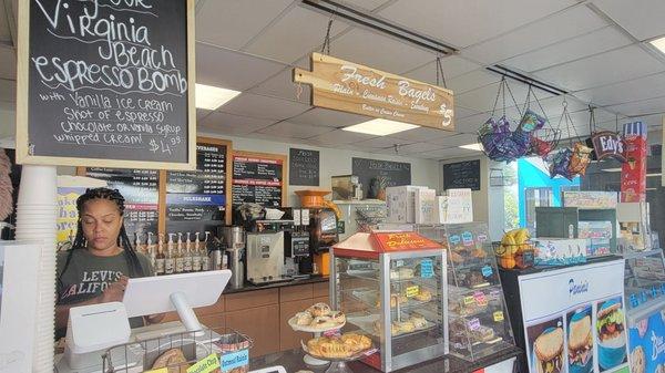 Order Counter at Beach Coffee