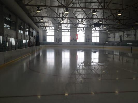 Early in the day. The ice awaits.