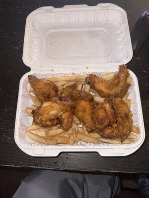 Wings and fries