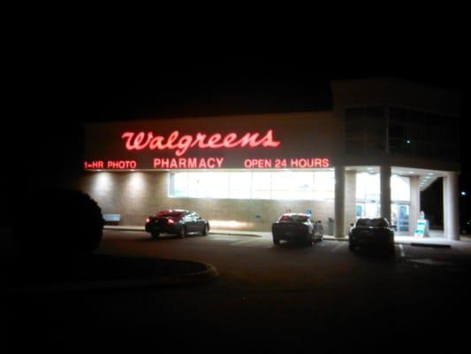 Walgreens sign.