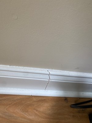 Cracking at the bottom of wall