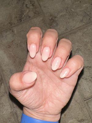 Dip manicure with tips