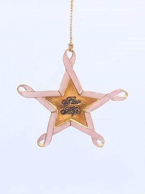 Star of Hope ornament. Supporting breast cancer awareness.