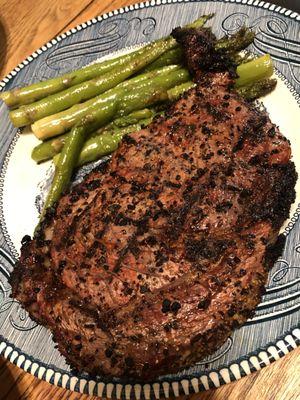 The best ribeye! So much flavor and tender. Delicious!!