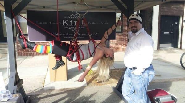 Hanging at the Kink Shoppe booth at Old City Fest 2014