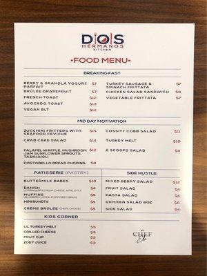 Dos Hermanos Kitchen Menu