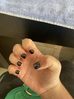 super cute black with rainbow glitter for pride month!