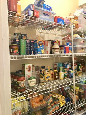 Walk-in pantry after