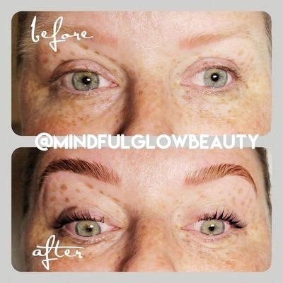 A Lash lift, brow lamination, lash and brow tint can give you a flawless look without a stitch of make-up