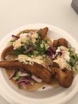 Fish and shrimp tacos