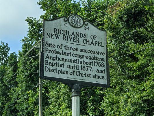 Richlands of New River Chapel Marker