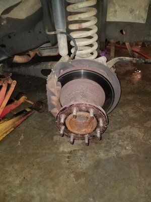 Replacing brake rotors on a customers Ford F350