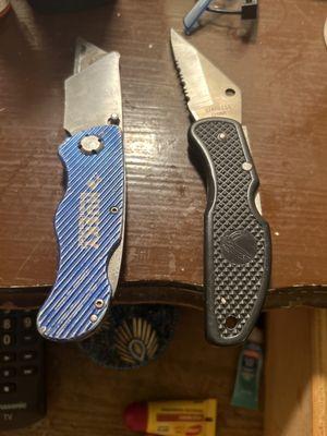 Pocket knives I bought from store I be back shortly