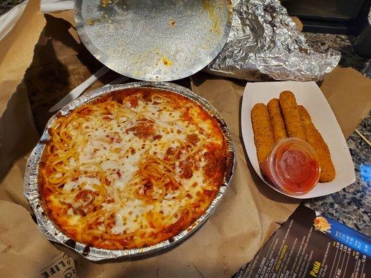 Chicken parm and provolone sticks