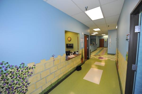 Hallway to exam rooms