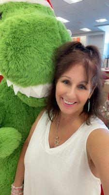 Lyle Lyle Crocodile. A cool larger than life stuffed animal to have a Christmas photo with. Love this!! Julie A