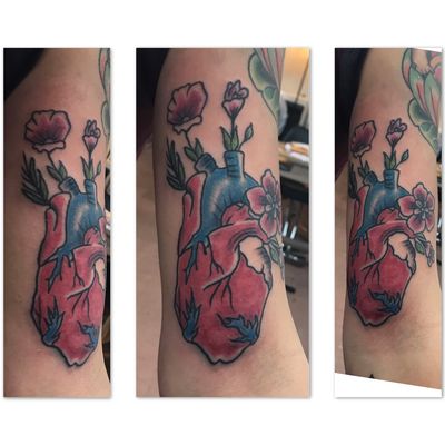 Recently did a heart with flowers coming out of it