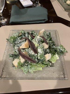 Caesar salad with anchovies